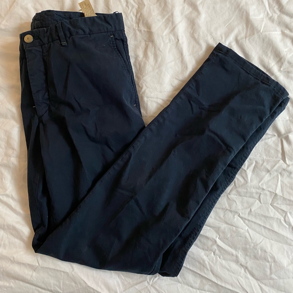 Massimo Dutti navy blue chino pants regular fit